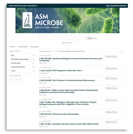 ASM Microbe 24 Scientific Itinerary Planner